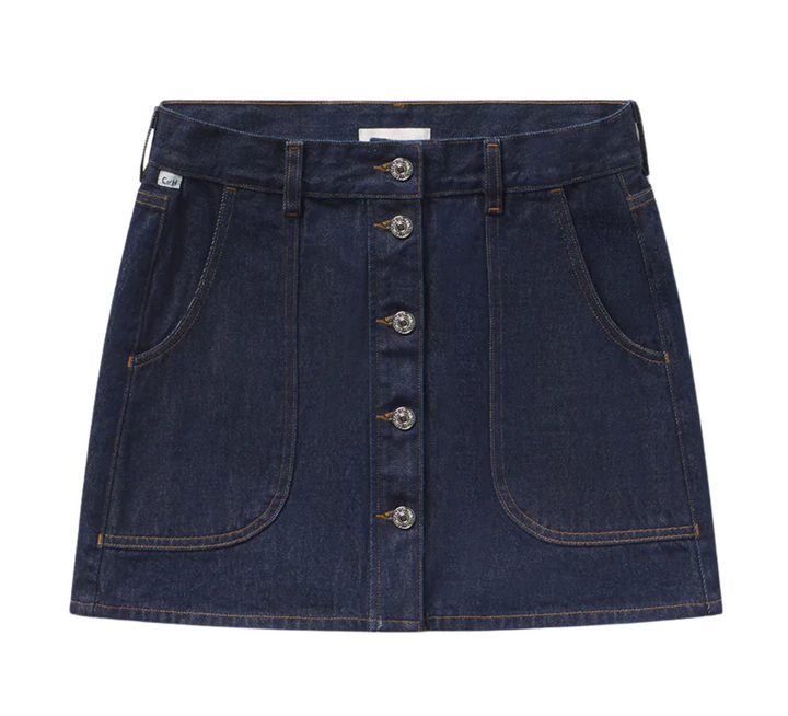 Curved Pocket Mini Skirt - Amherst