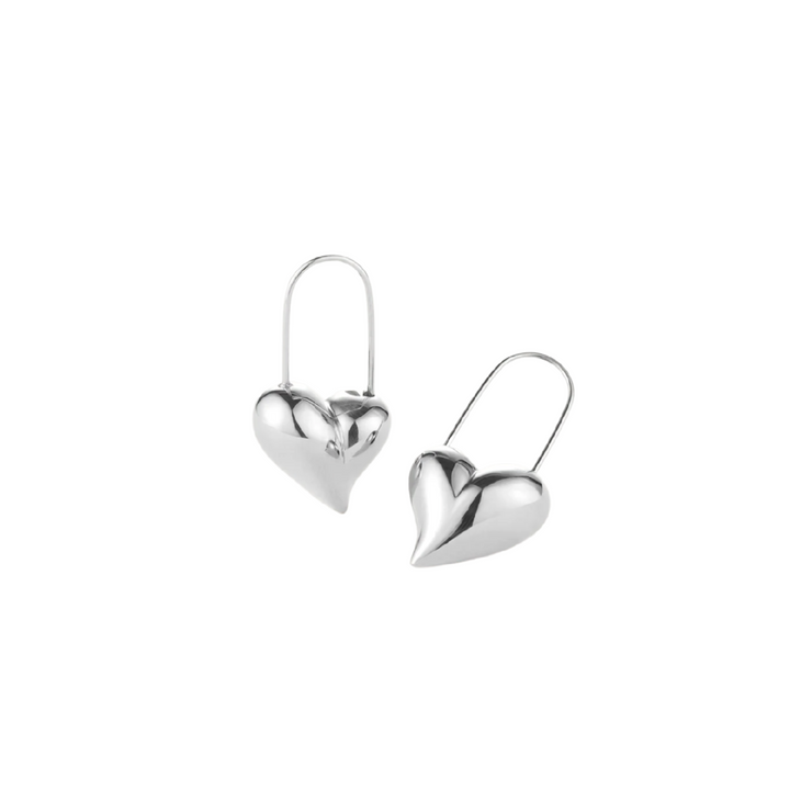 Celeste Heart Earrings - Silver