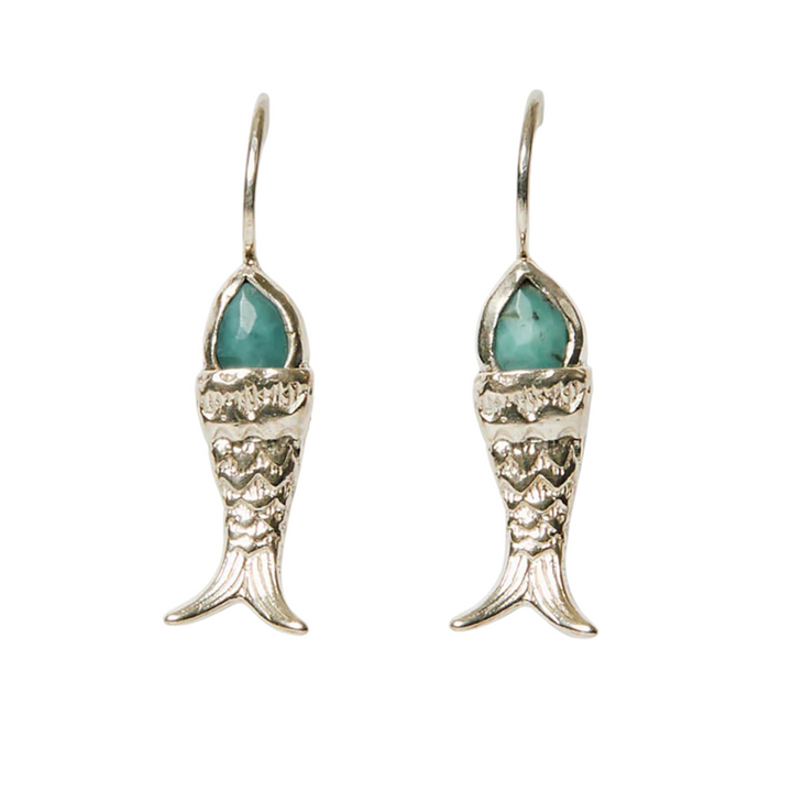 Mini Koi Earrings - Turquoise