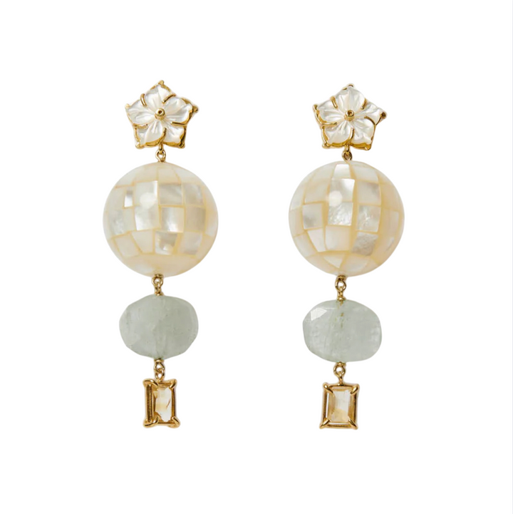Sebastian Earrings - White MOP Mix