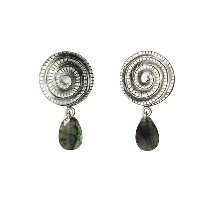 Nautilus Clip-On Earrings - Black MOP