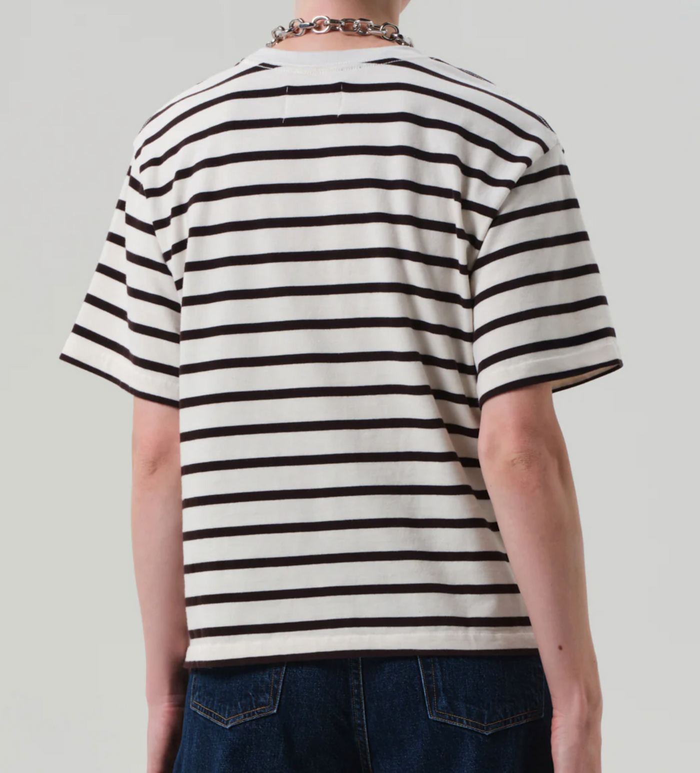Goldie Tee - Chocolate Stripe