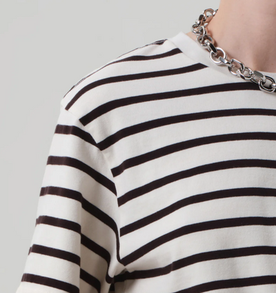 Goldie Tee - Chocolate Stripe