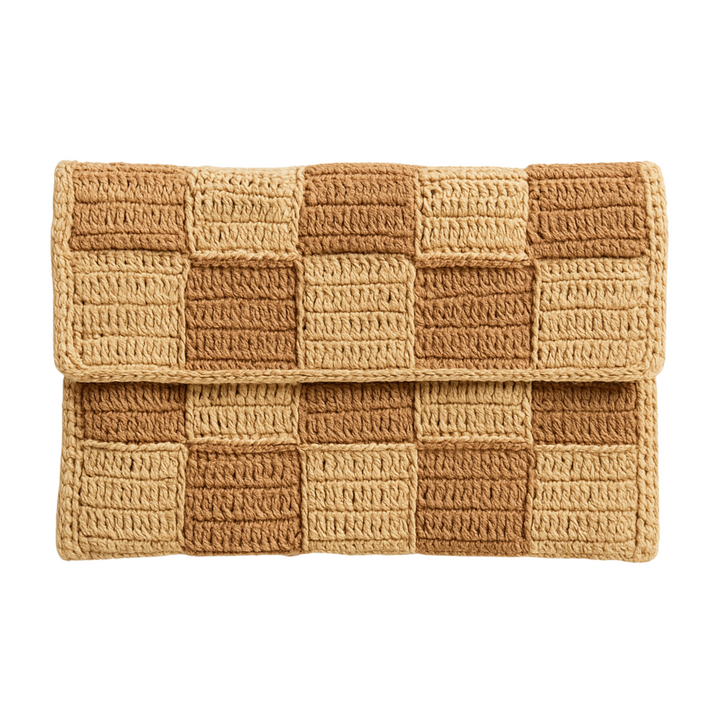 Cracky Raffia Bag - Caramel