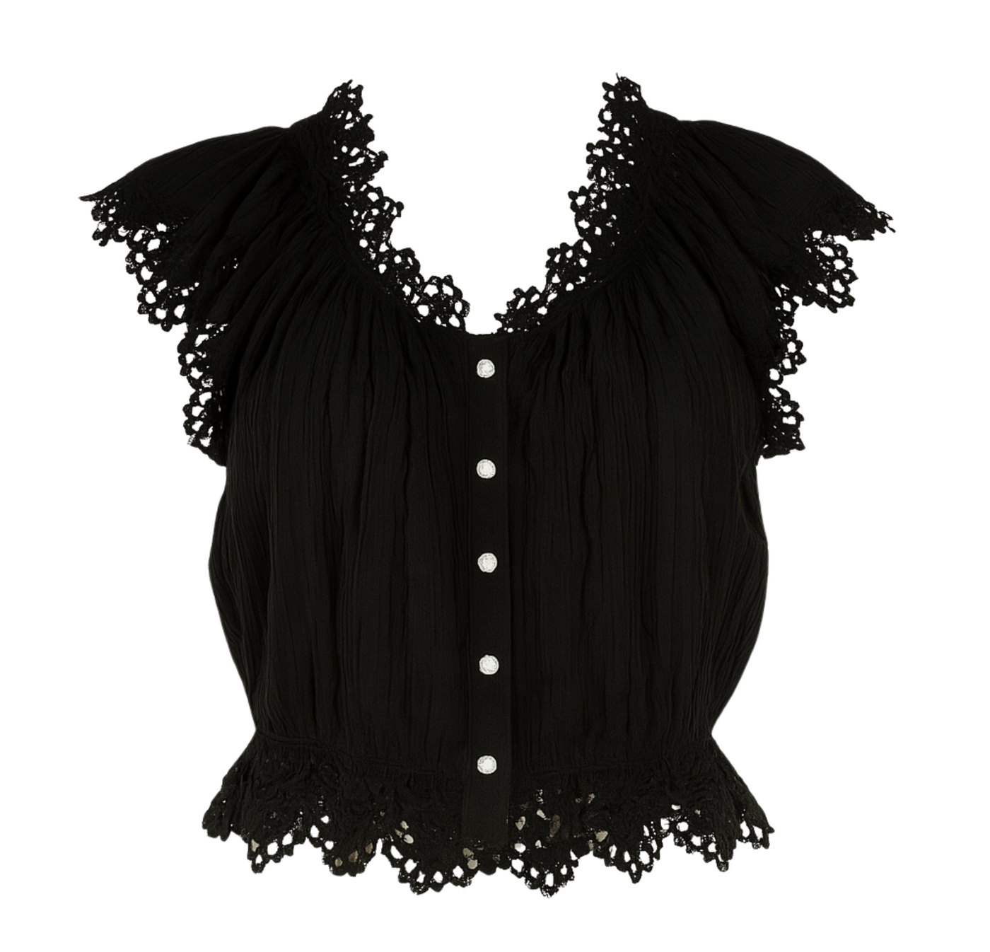 Erin Top - Black Eyelet