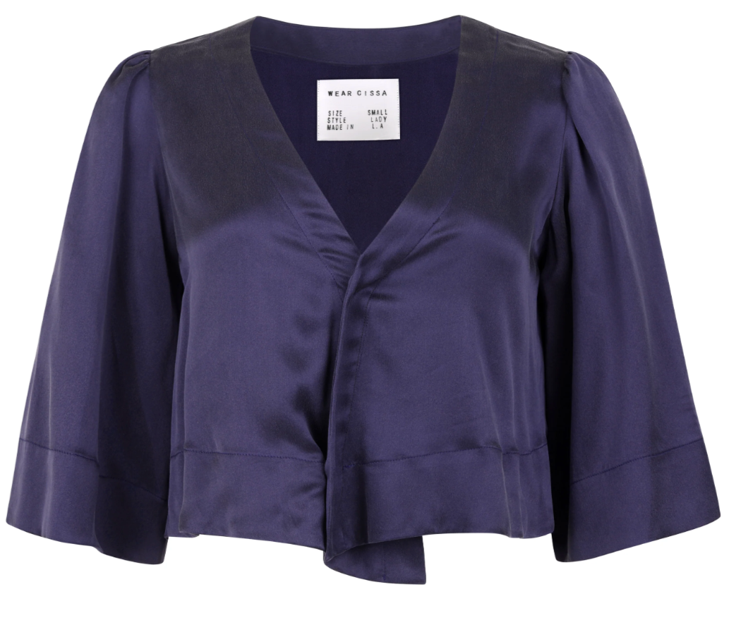The Lady - Navy Sueded Silk