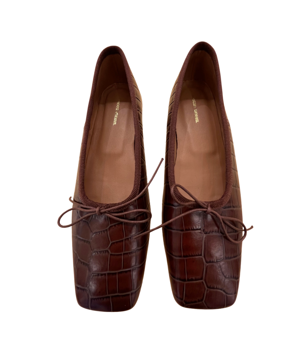 Square Toe Ballerina - Chocolate