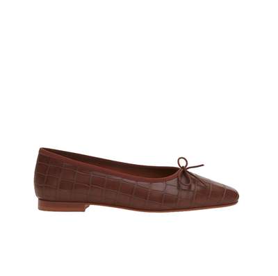 Square Toe Ballerina - Chocolate