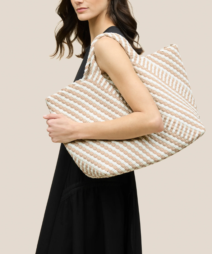 St Barths Large Tote Graphic Stripe - Mykonos