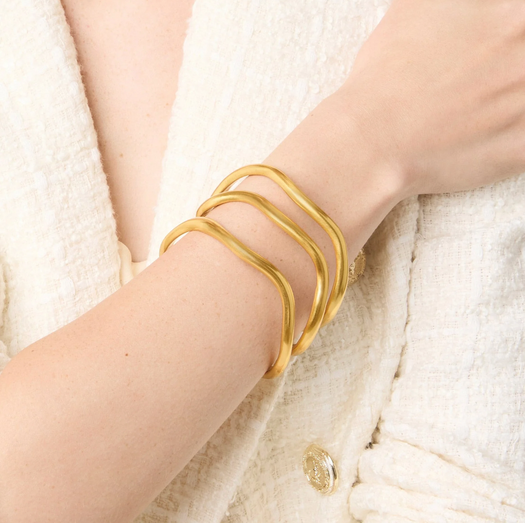 Wave Bangle - Gold - S