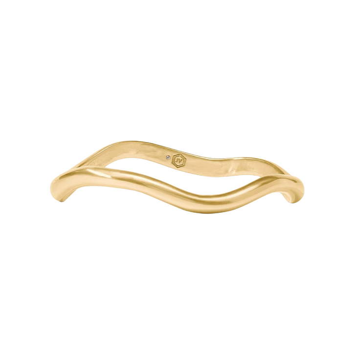 Wave Bangle - Gold - S