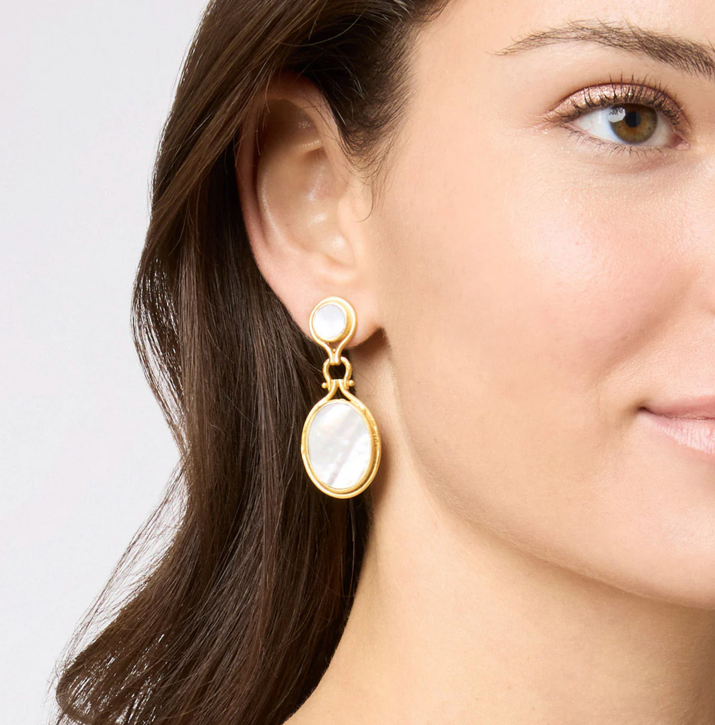 Saratoga Statement Earring - Mother of Pearl