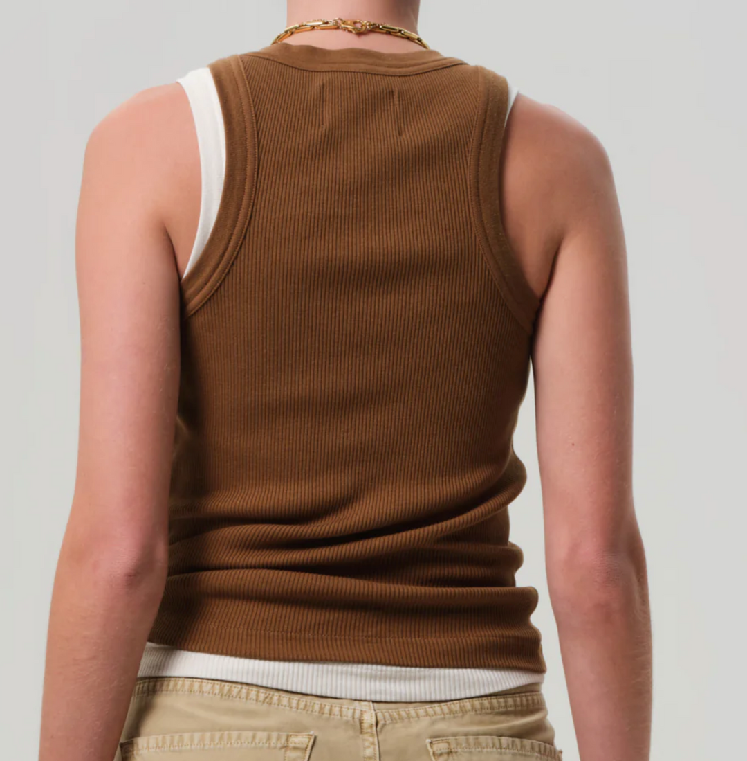 Isabel Rib Tank - Manuka