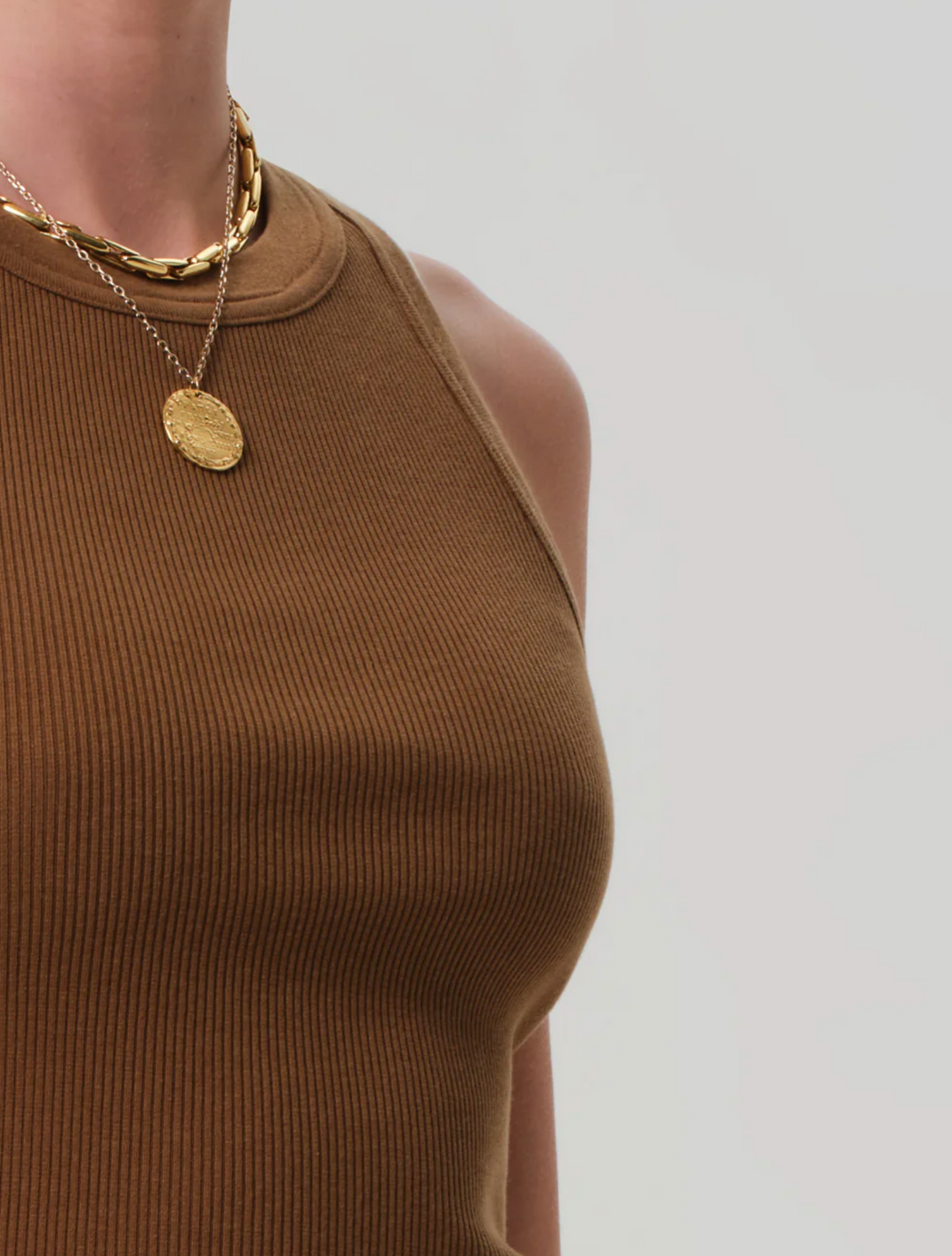 Isabel Rib Tank - Manuka