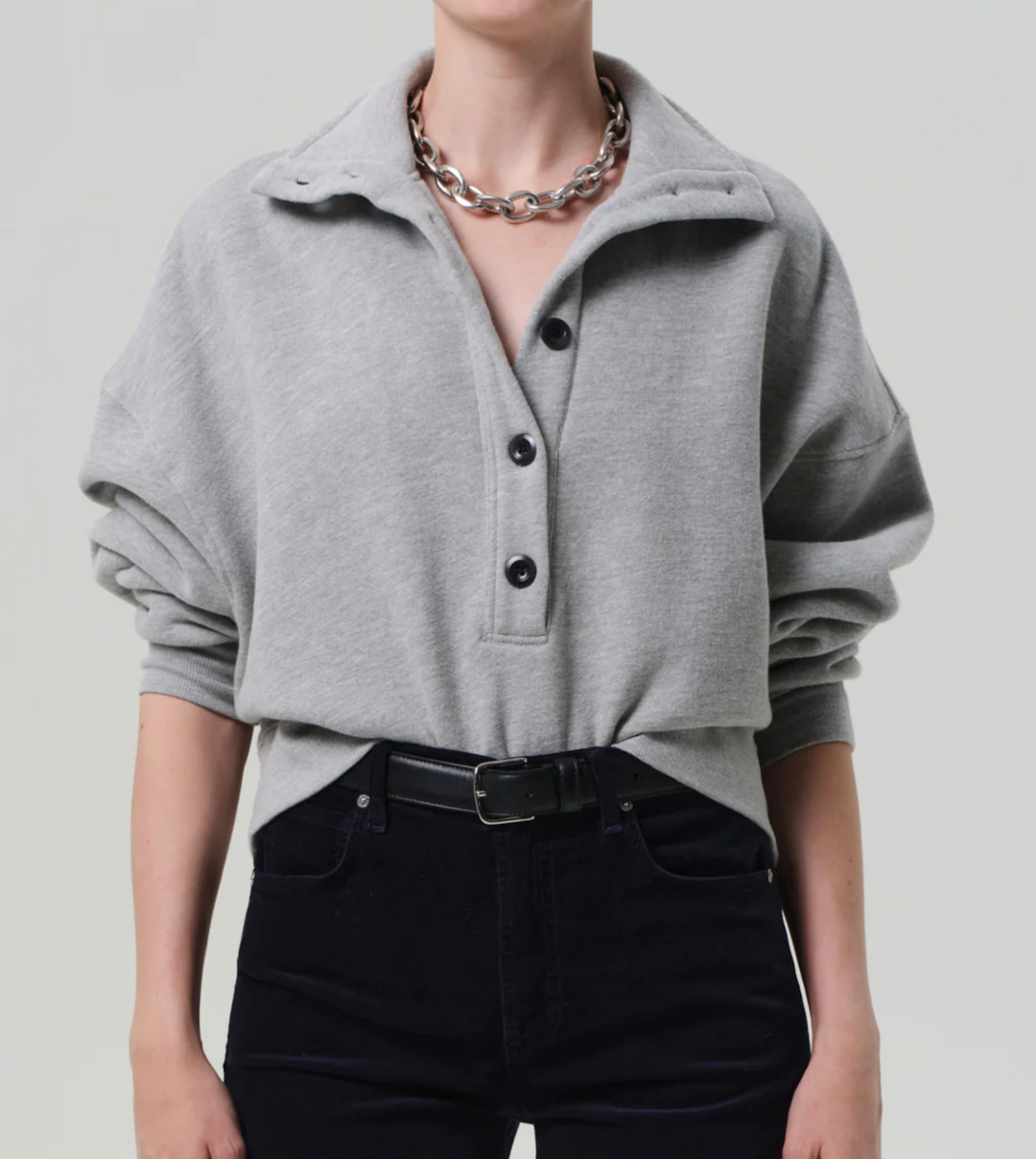 Mirelle Funnel Neck - Heather Grey
