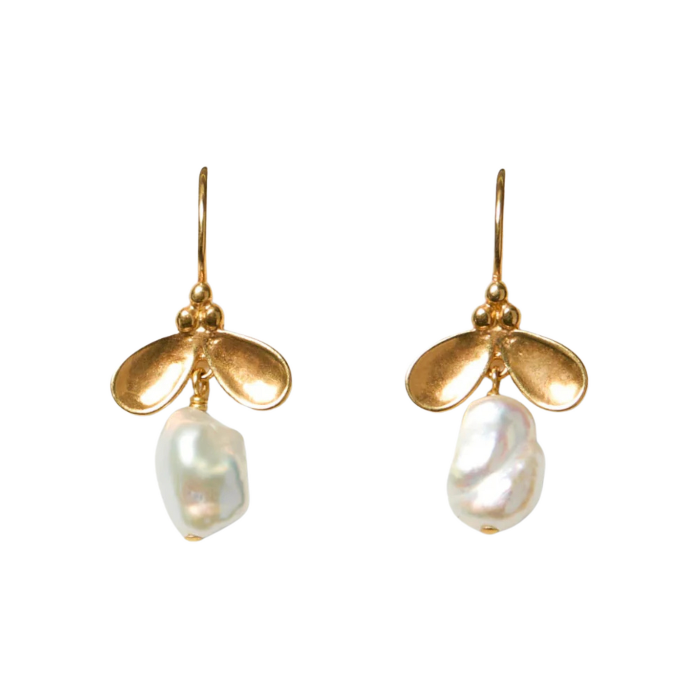 Petal Earrings - White Pearl