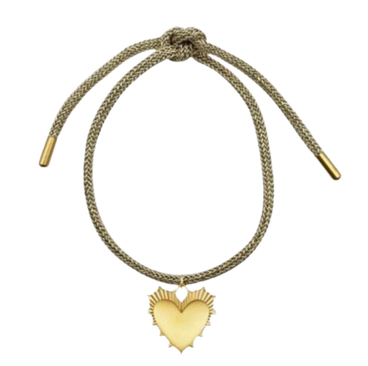 Small Heart of Gold on Lurex Bracelet