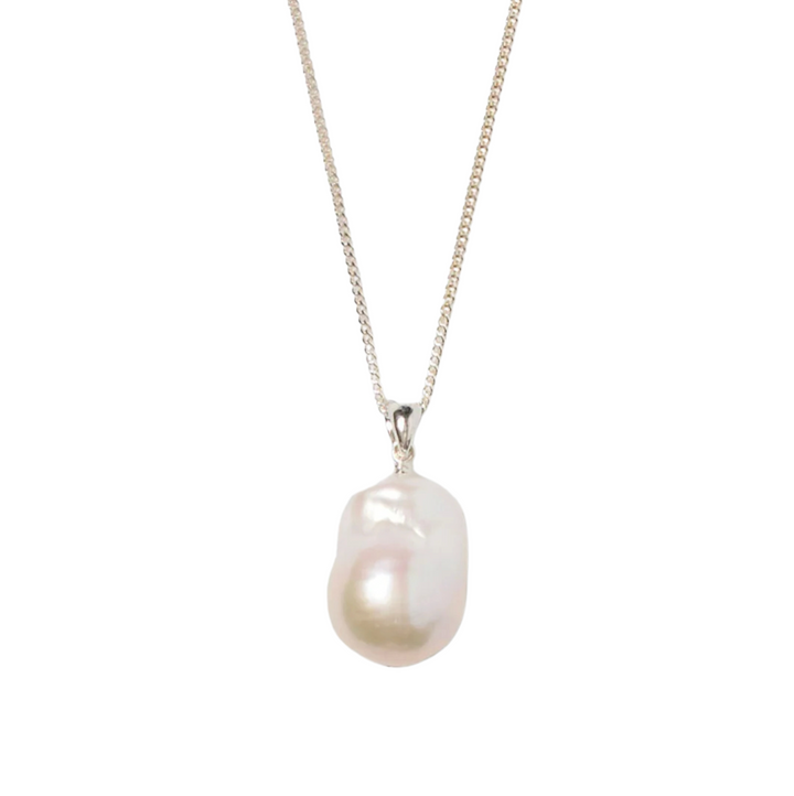 Marguerite Pearl Necklace - Silver