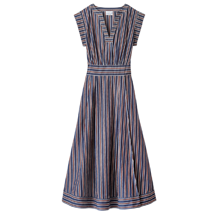 Isadora Dress - Navy Stripe
