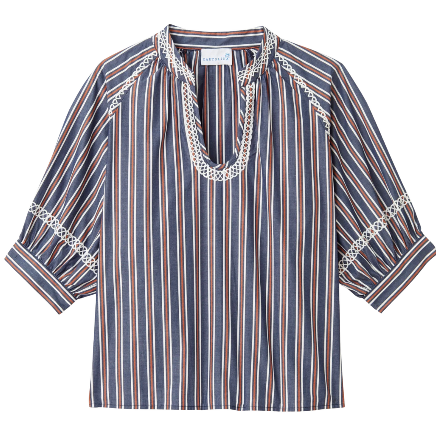 Eleanor Top - Navy Stripe