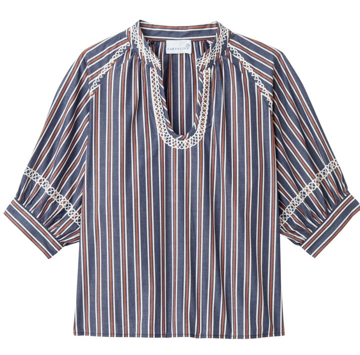 Eleanor Top - Navy Stripe – palmer & purchase