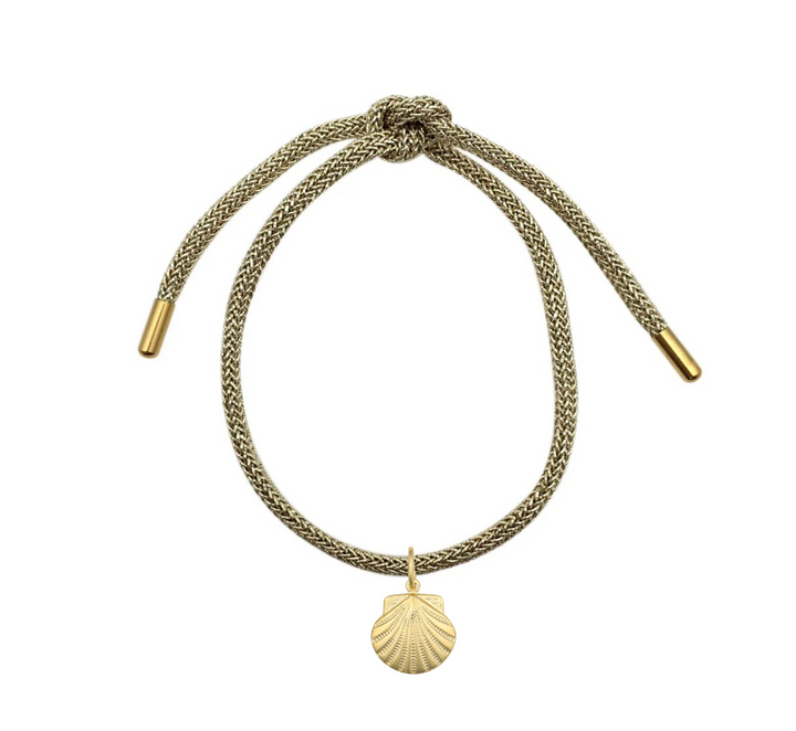 Gold Lurex Bracelet with Scallop