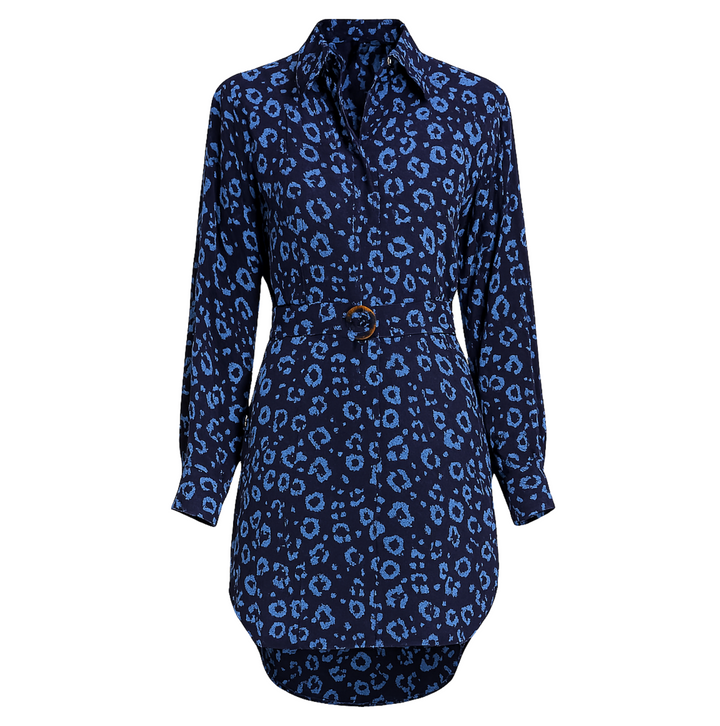 Gabriella Print Mini Dress - Navy Bloom