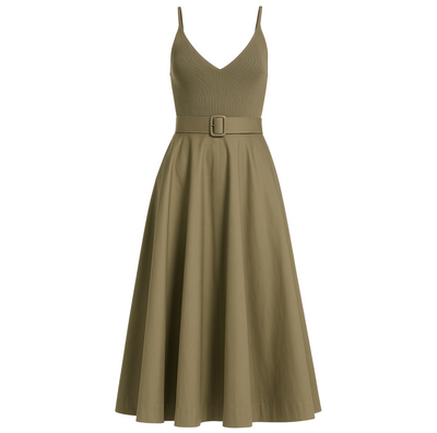 Maria Knit Maxi Dress - Khaki