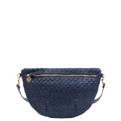 Grande Fanny - Bleu Marine Woven Checker