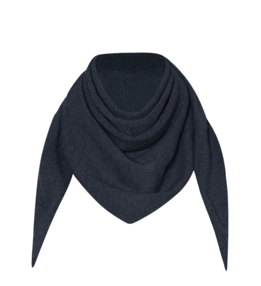 Cashmere Blend Triangle Scarf- Navy