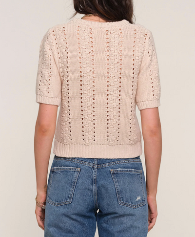 Ecru Pointelle Sweater