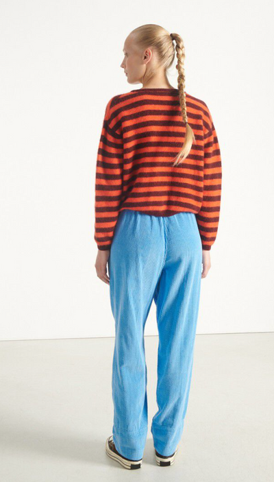 Vitow Cardi - Striped Garnet/Melange