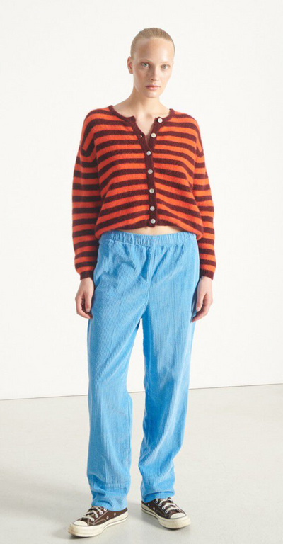 Vitow Cardi - Striped Garnet/Melange