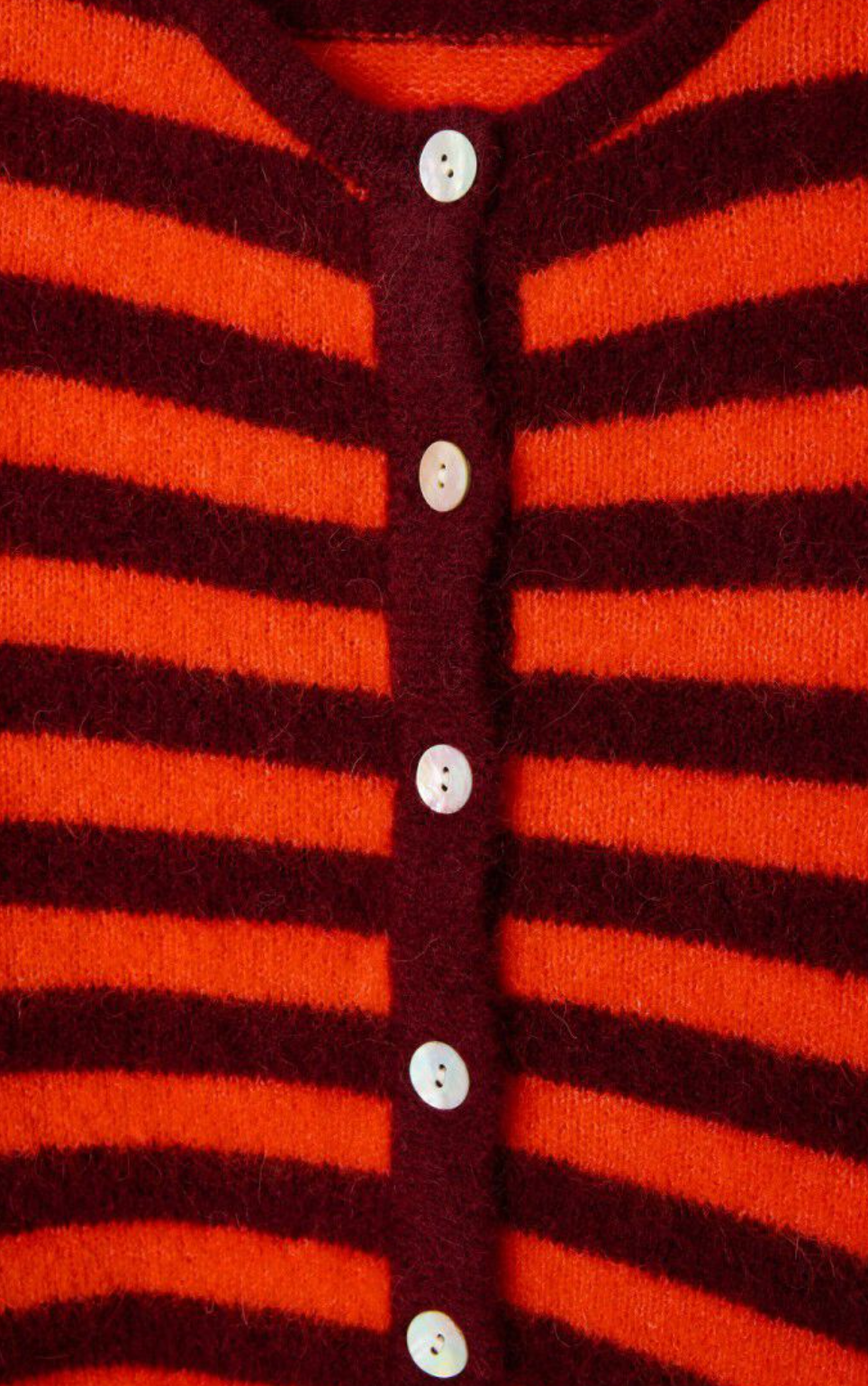 Vitow Cardi - Striped Garnet/Melange