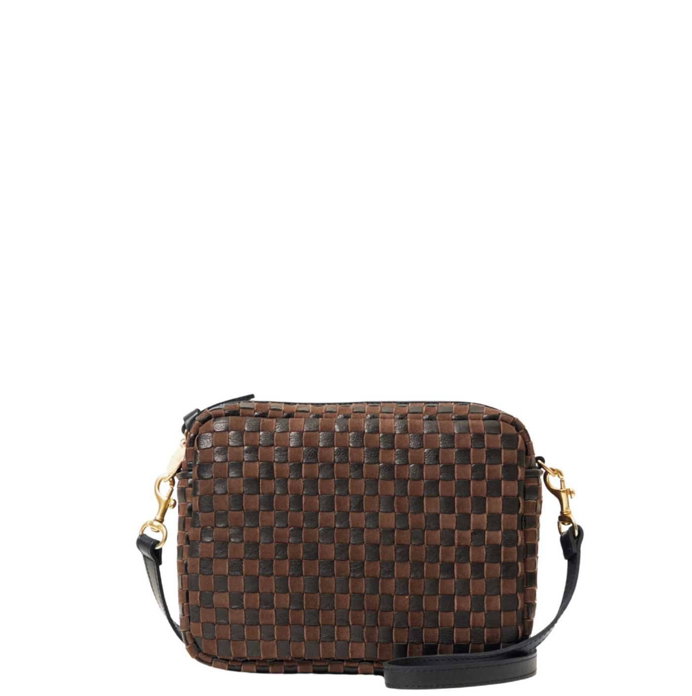 Midi Sac - Black/Chocolate Woven Checker
