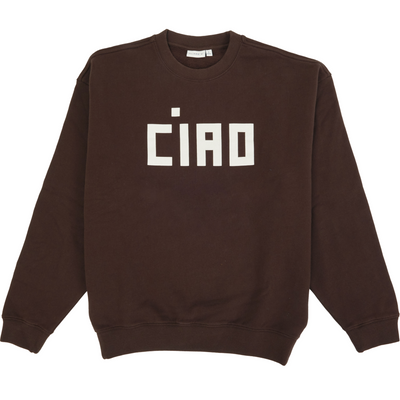 Oversized Sweatshirt - Chocolate w/ Cream Block Ciao
