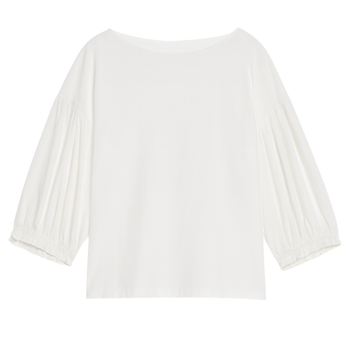 Sandra Boatneck Top - White