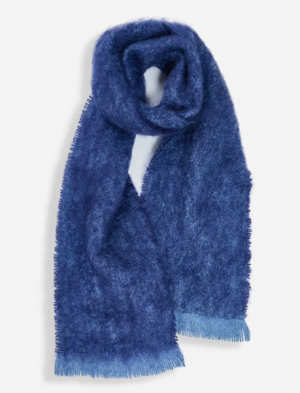 Clash Mohair Scarf - Navy