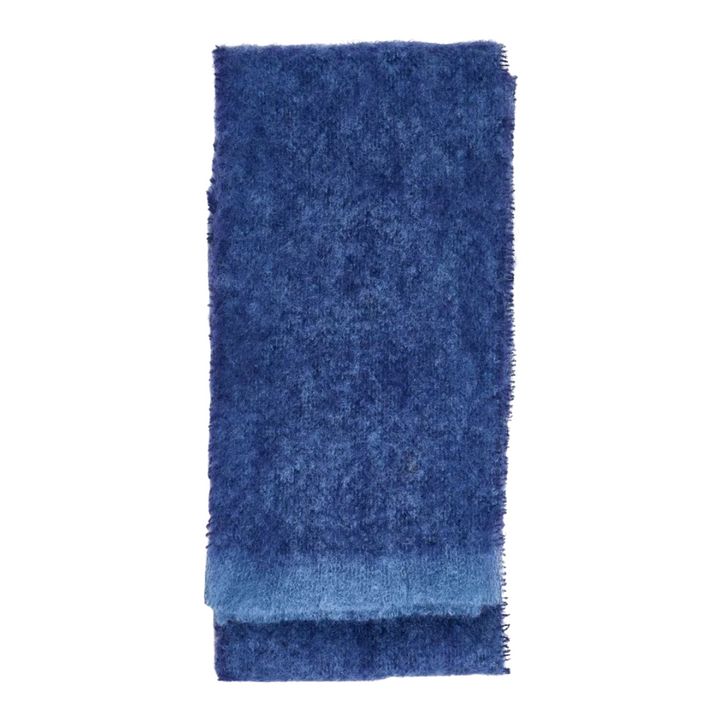 Clash Mohair Scarf - Navy