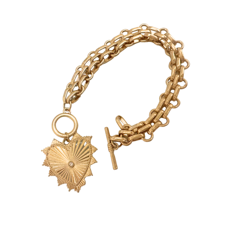 Radiating Heart Bracelet