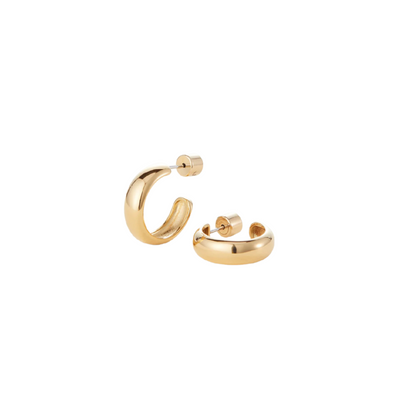 Staple Hoop Earrings - Small - Gold