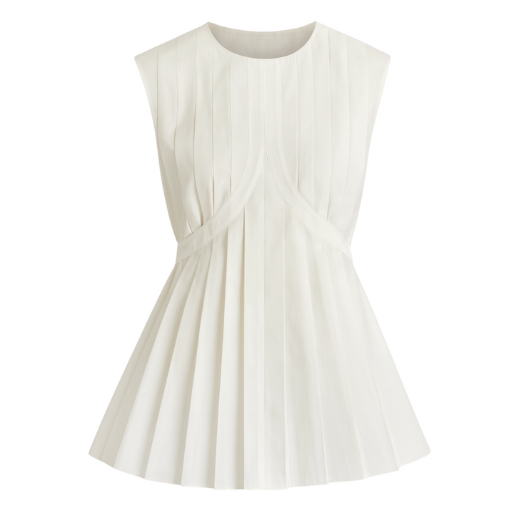 Kallie Pleated Top - Ivory
