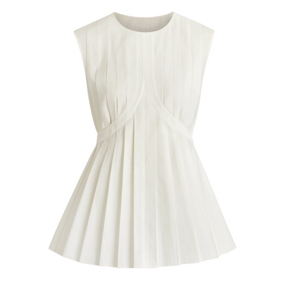 Kallie Pleated Top - Ivory