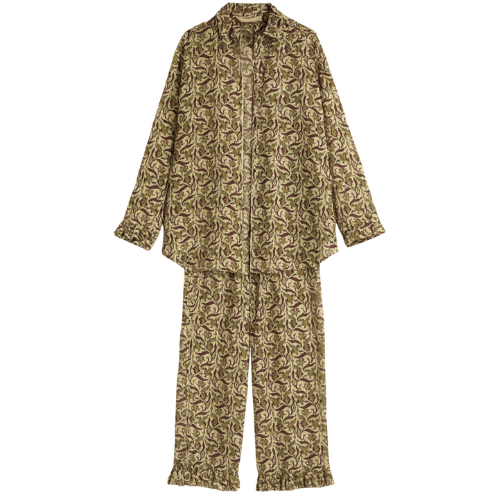 Paisley Printed Set - Olive