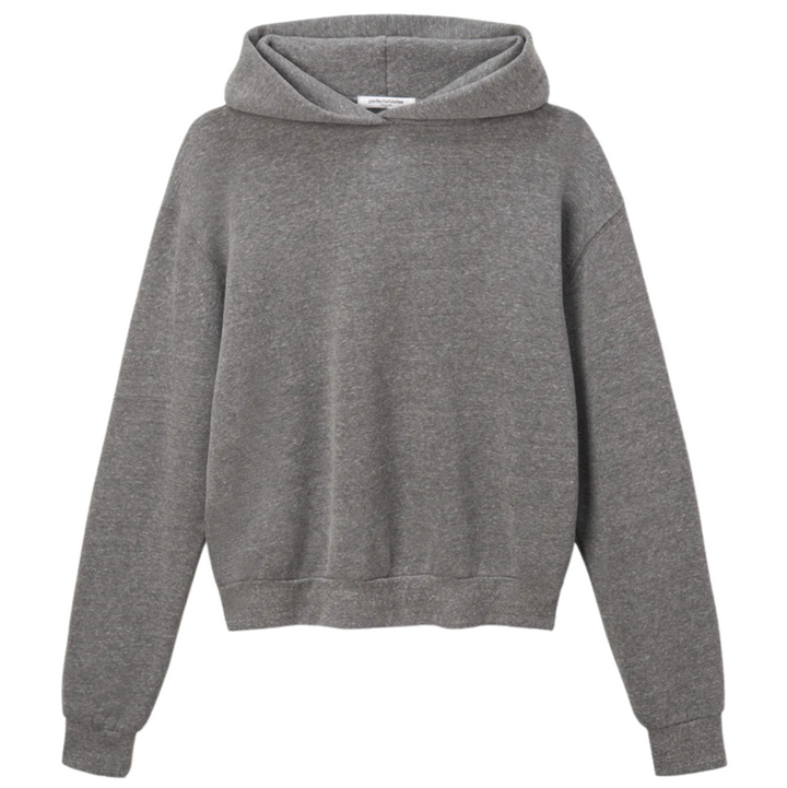 Heart Cotton Fleece Pullover Hoodie - Dark Heather Grey