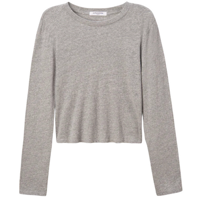Jamie Recycled Cotton Crew - Heather Grey