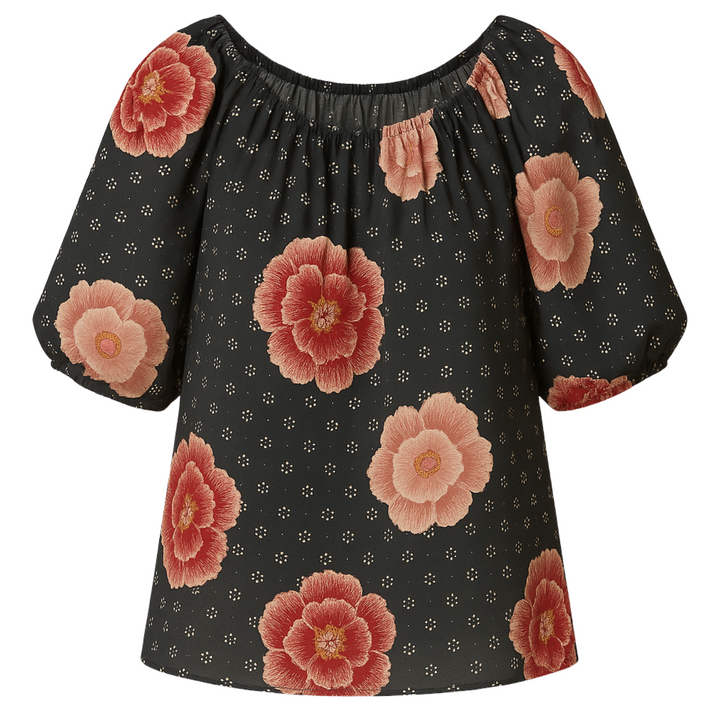 Ella Top - Poppy Indigo