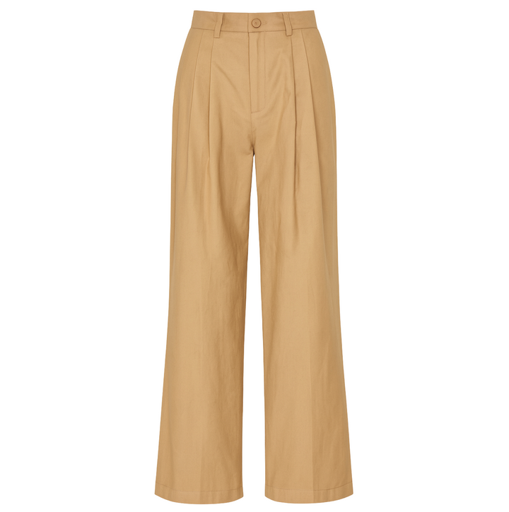 Atelier Pleated Pant 2 - Umber Slubby Cotton