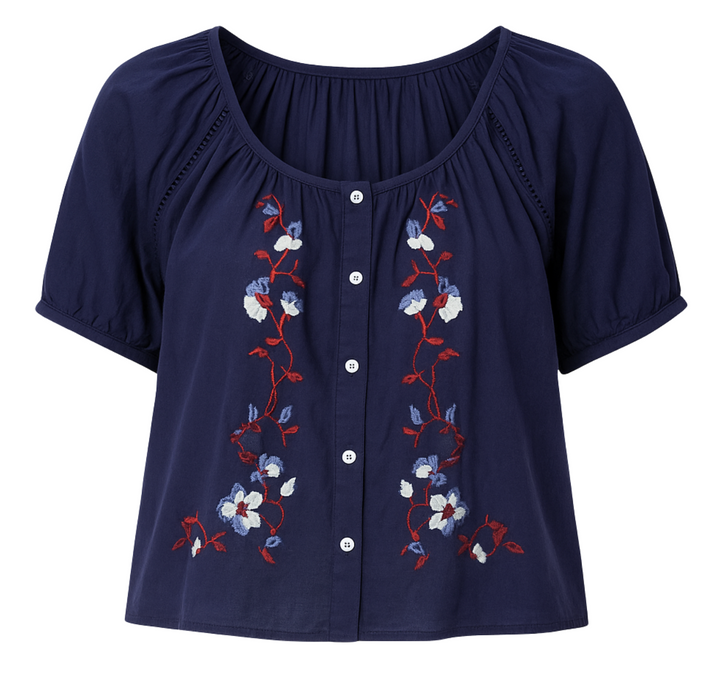 Adeline Blouse - Navy