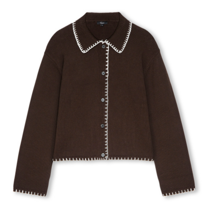 Rayleen Cardigan - Brown/Ivory
